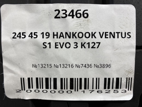 245 45 19 HANKOOK VENTUS S1 EVO 3 K127