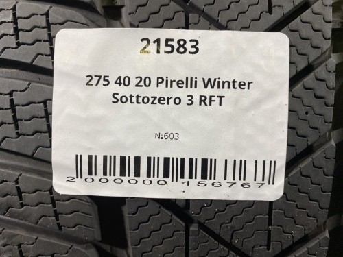 275 40 20 Pirelli Winter Sottozero 3 RFT
