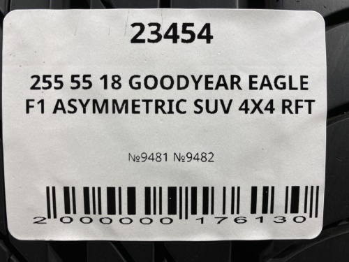 255 55 18 GOODYEAR EAGLE F1 ASYMMETRIC SUV 4X4 RFT