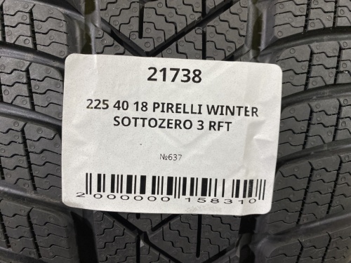 225 40 18 PIRELLI WINTER SOTTOZERO 3 RFT