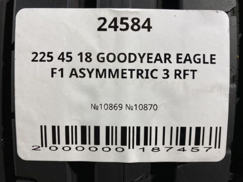 225 45 18 GOODYEAR EAGLE F1 ASYMMETRIC 3 RFT
