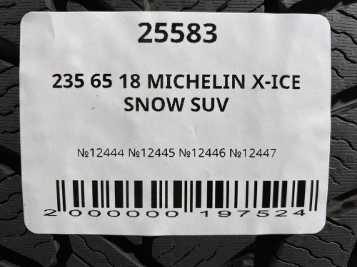 235 65 18 MICHELIN X-ICE SNOW SUV
