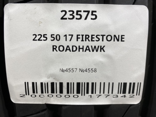 225 50 17 FIRESTONE ROADHAWK