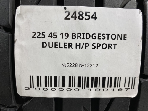 225 45 19 BRIDGESTONE DUELER H/P SPORT