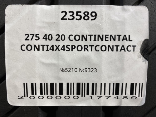 275 40 20 CONTINENTAL CONTI4X4SPORTCONTACT
