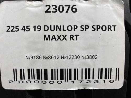 225 45 19 DUNLOP SP SPORT MAXX RT