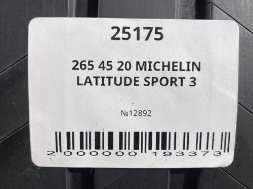 265 45 20 MICHELIN LATITUDE SPORT 3