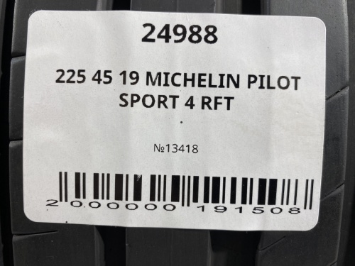 225 45 19 MICHELIN PILOT SPORT 4 RFT