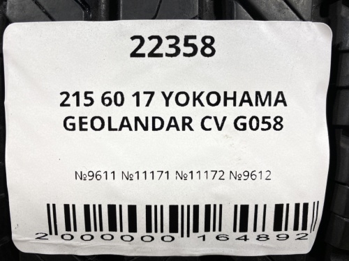 215 60 17 YOKOHAMA GEOLANDAR CV G058