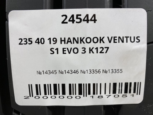 235 40 19 HANKOOK VENTUS S1 EVO 3 K127