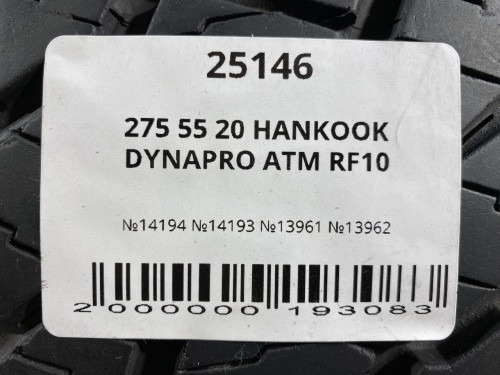 275 55 20 HANKOOK DYNAPRO ATM RF10