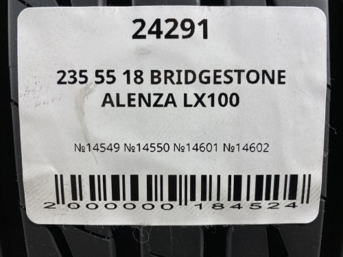 235 55 18 BRIDGESTONE ALENZA LX100