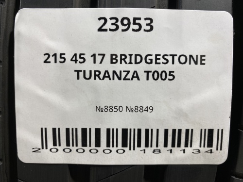 215 45 17 BRIDGESTONE TURANZA T005