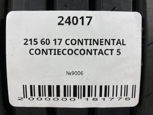 215 60 17 CONTINENTAL CONTIECOCONTACT 5