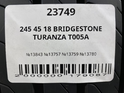 245 45 18 BRIDGESTONE TURANZA T005A