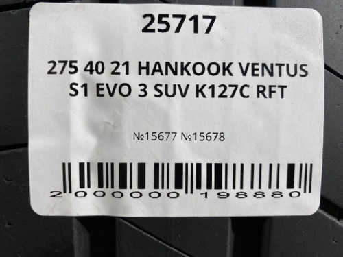 275 40 21 HANKOOK VENTUS S1 EVO 3 SUV K127C RFT