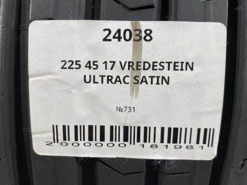 225 45 17 VREDESTEIN ULTRAC SATIN