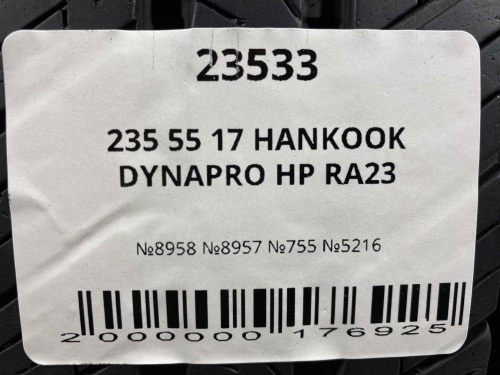 235 55 17 HANKOOK DYNAPRO HP RA23