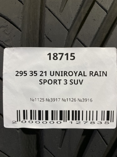 295 35 21 UNIROYAL RAIN SPORT 3 SUV