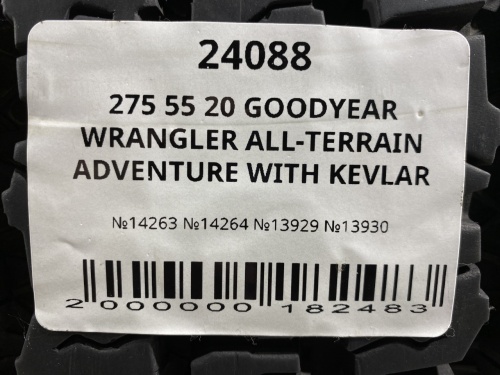 275 55 20 GOODYEAR WRANGLER ALL-TERRAIN ADVENTURE WITH KEVLAR
