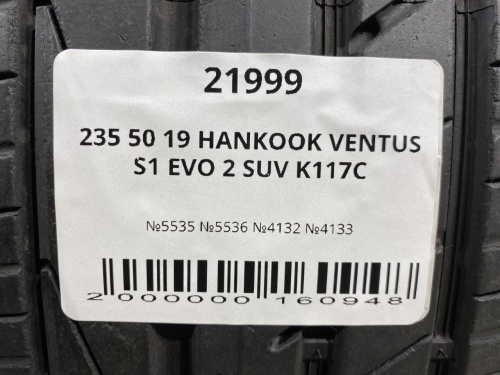 235 50 19 HANKOOK VENTUS S1 EVO 2 SUV K117C