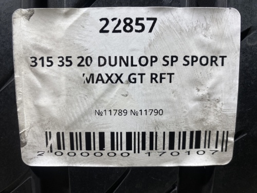 315 35 20 DUNLOP SP SPORT MAXX GT RFT
