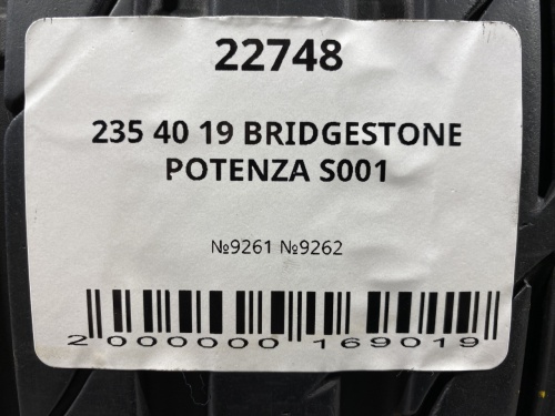 235 40 19 BRIDGESTONE POTENZA S001