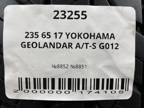 235 65 17 YOKOHAMA GEOLANDAR A/T-S G012