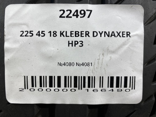 225 45 18 KLEBER DYNAXER HP3