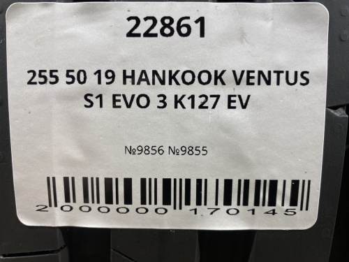 255 50 19 HANKOOK VENTUS S1 EVO 3 K127 EV