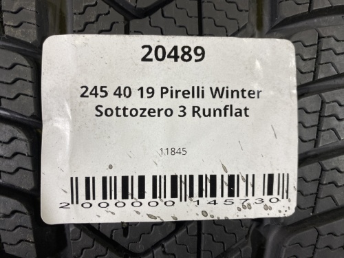 245 40 19 Pirelli Winter Sottozero 3 Runflat