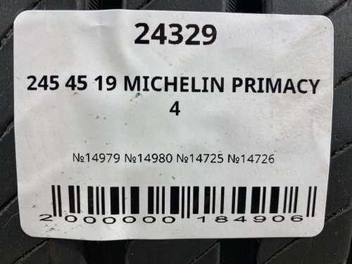 245 45 19 MICHELIN PRIMACY 4