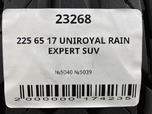 225 65 17 UNIROYAL RAIN EXPERT SUV