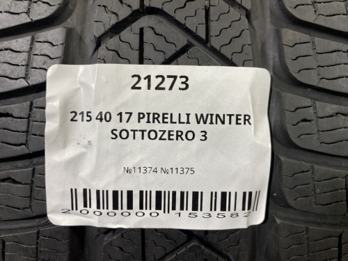 215 40 17 PIRELLI WINTER SOTTOZERO 3