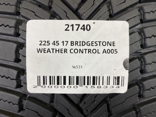 225 45 17 BRIDGESTONE WEATHER CONTROL A005