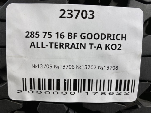 285 75 16 BF GOODRICH ALL-TERRAIN T/A KO2
