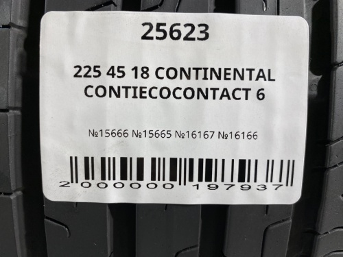225 45 18 CONTINENTAL CONTIECOCONTACT 6