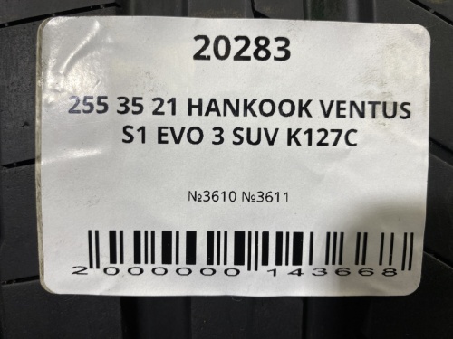 255 35 21 HANKOOK VENTUS S1 EVO 3 SUV K127C
