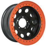 Off-Road-Wheels Black 8x15 5*139,7 Et:-24 Dia:110,1 черный с бедлоком (оранжевый)